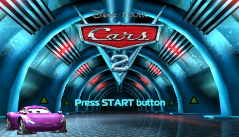 Cars 2 title screen for PSP